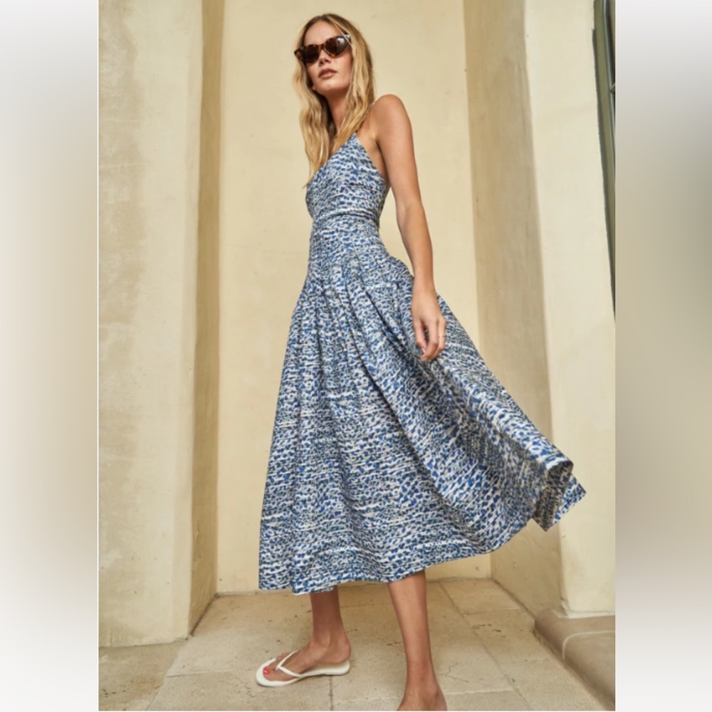 Hunter Bell NYC Naomi Dress in Terrazzo Leopard
